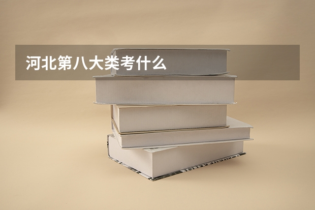 河北第八大类考什么