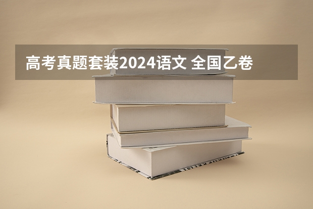 高考真题套装2024语文 全国乙卷语文答案及解析（参考）