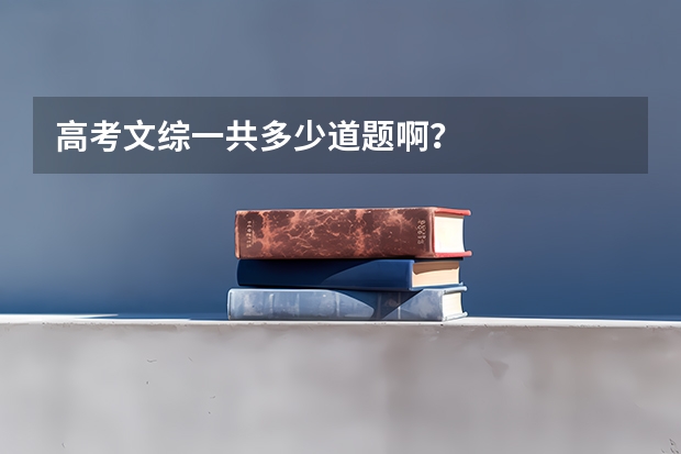 高考文综一共多少道题啊?