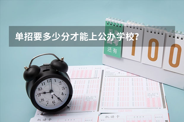 单招要多少分才能上公办学校？