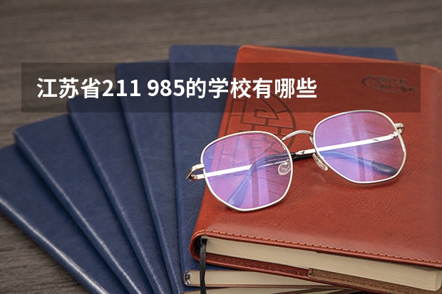 江苏省211 985的学校有哪些