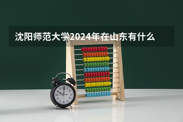沈阳师范大学2024年在山东有什么招生计划