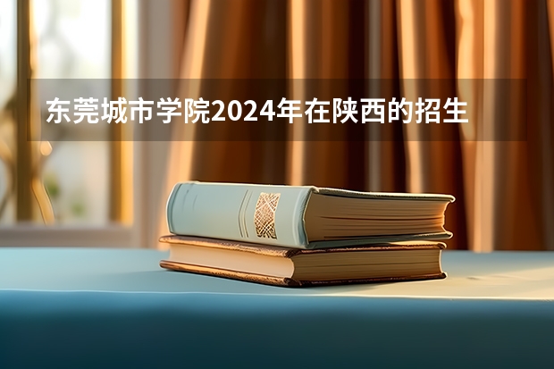 东莞城市学院2024年在陕西的招生情况