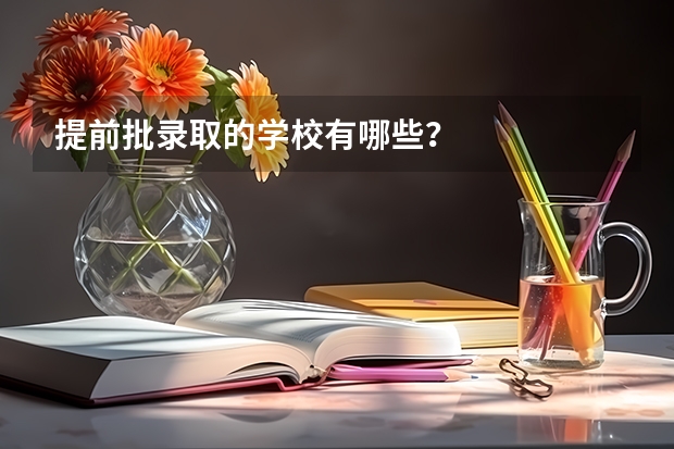 提前批录取的学校有哪些？