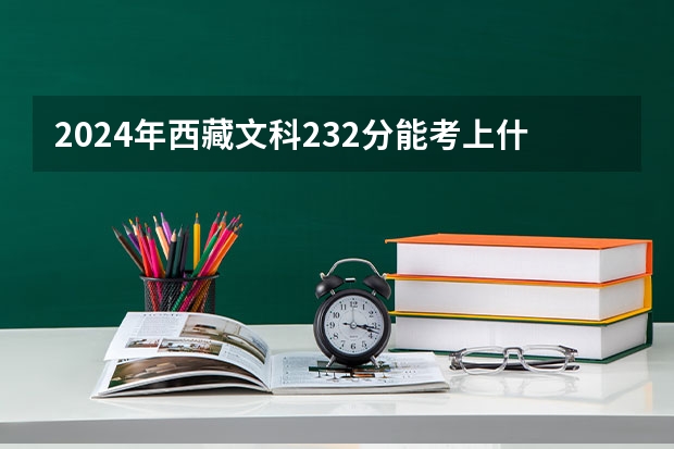 2024年西藏文科232分能考上什么大学？