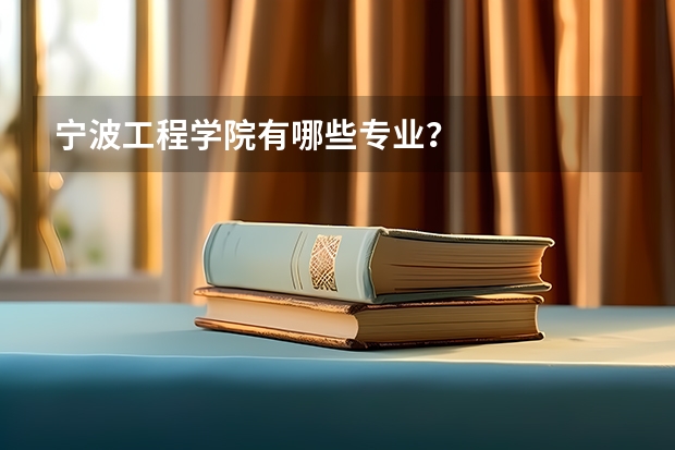 宁波工程学院有哪些专业？