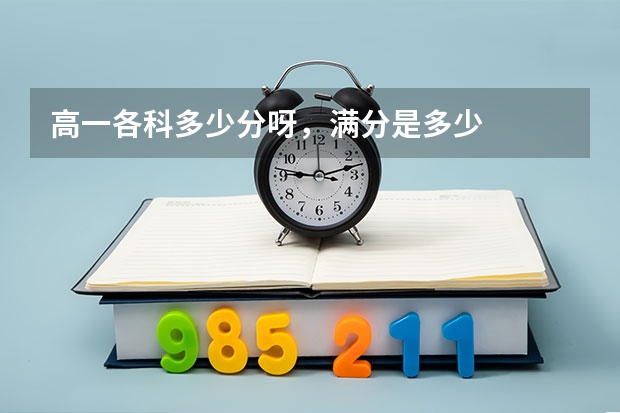 高一各科多少分呀，满分是多少