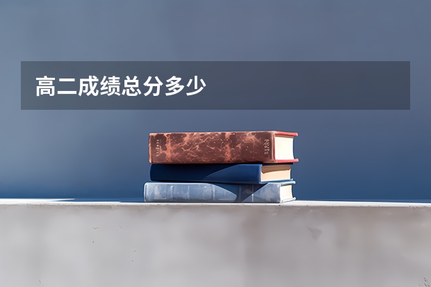 高二成绩总分多少