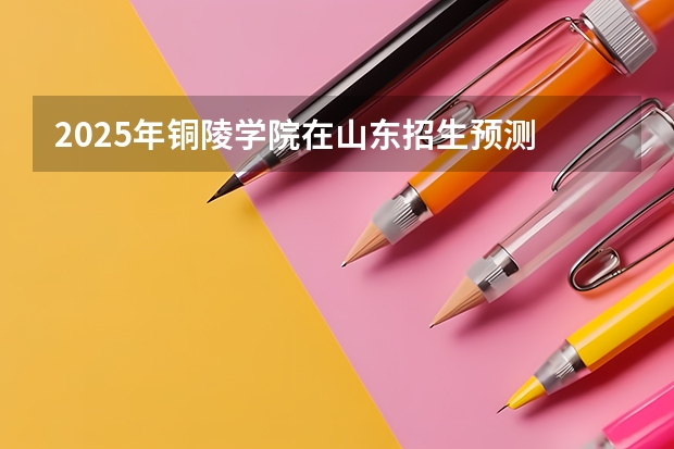 2025年铜陵学院在山东招生预测
