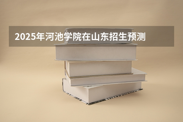 2025年河池学院在山东招生预测