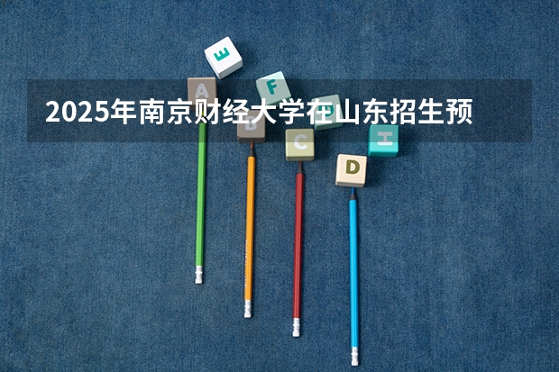 2025年南京财经大学在山东招生预测