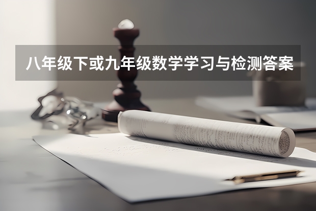 八年级下或九年级数学学习与检测答案 八年级第八次大联考答案