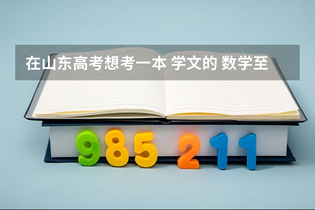在山东高考想考一本 学文的 数学至少要考多少分？