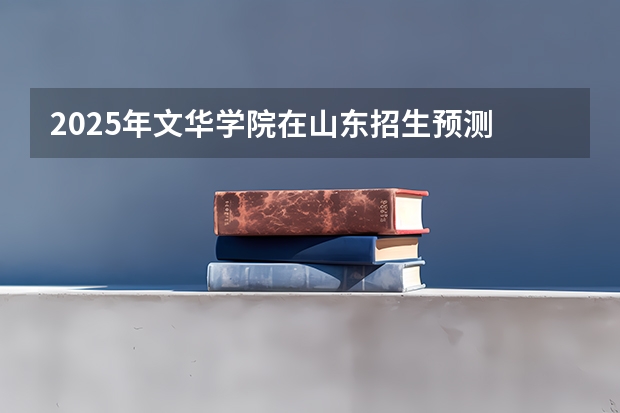 2025年文华学院在山东招生预测
