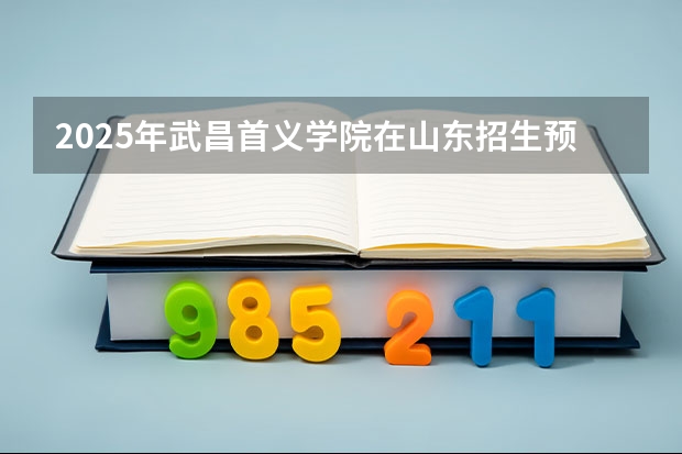 2025年武昌首义学院在山东招生预测