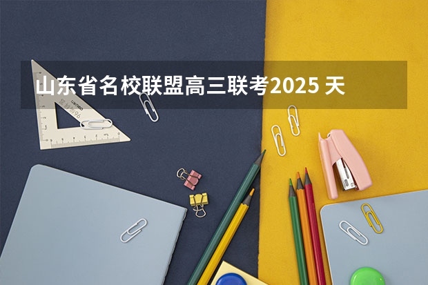 山东省名校联盟高三联考2025 天壹名校联盟2025高一