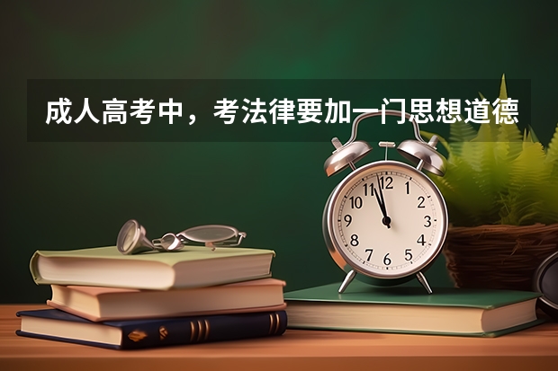成人高考中，考法律要加一门思想道德修养与法律基础，这科是单独考一场吗