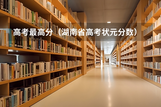 高考最高分（湖南省高考状元分数）