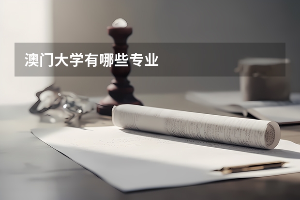 澳门大学有哪些专业