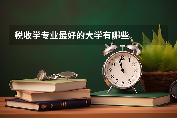 税收学专业最好的大学有哪些