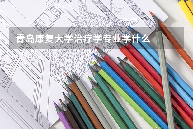 青岛康复大学治疗学专业学什么