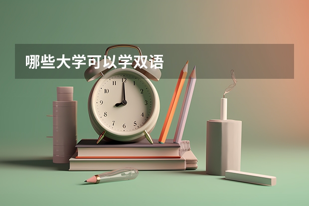 哪些大学可以学双语