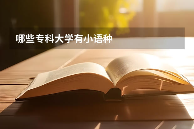 哪些专科大学有小语种