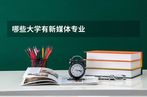 哪些大学有新媒体专业